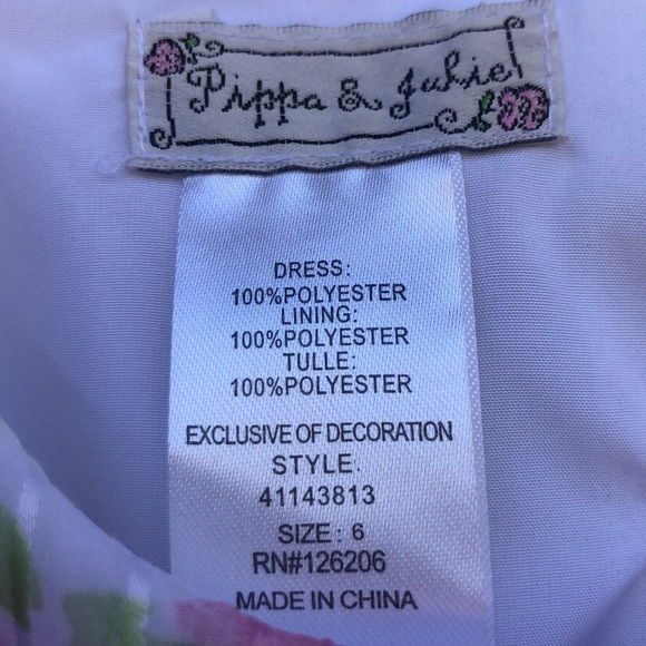 Girls Spring Floral Party Dress. Size 6 - Picture 5 of 5